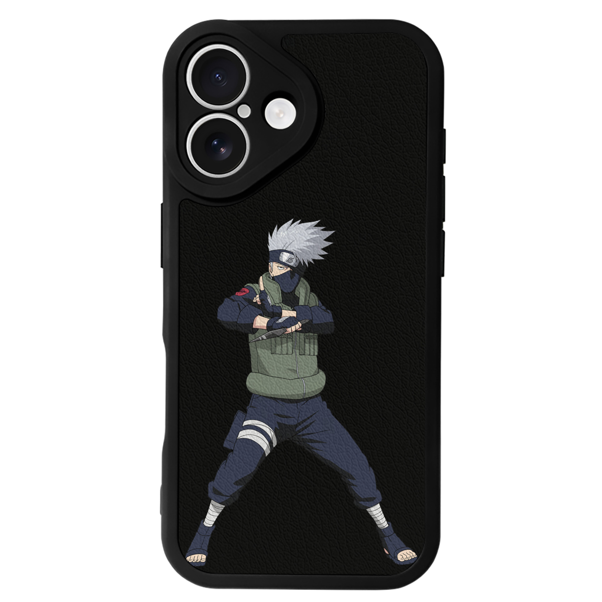 （画像用） NARUTO -ナルト- はたけ カカシ Hatake Kakashi 【iPhone 16シリーズ対応】シリコンスマホケース（レザー調） 材質：シリコン